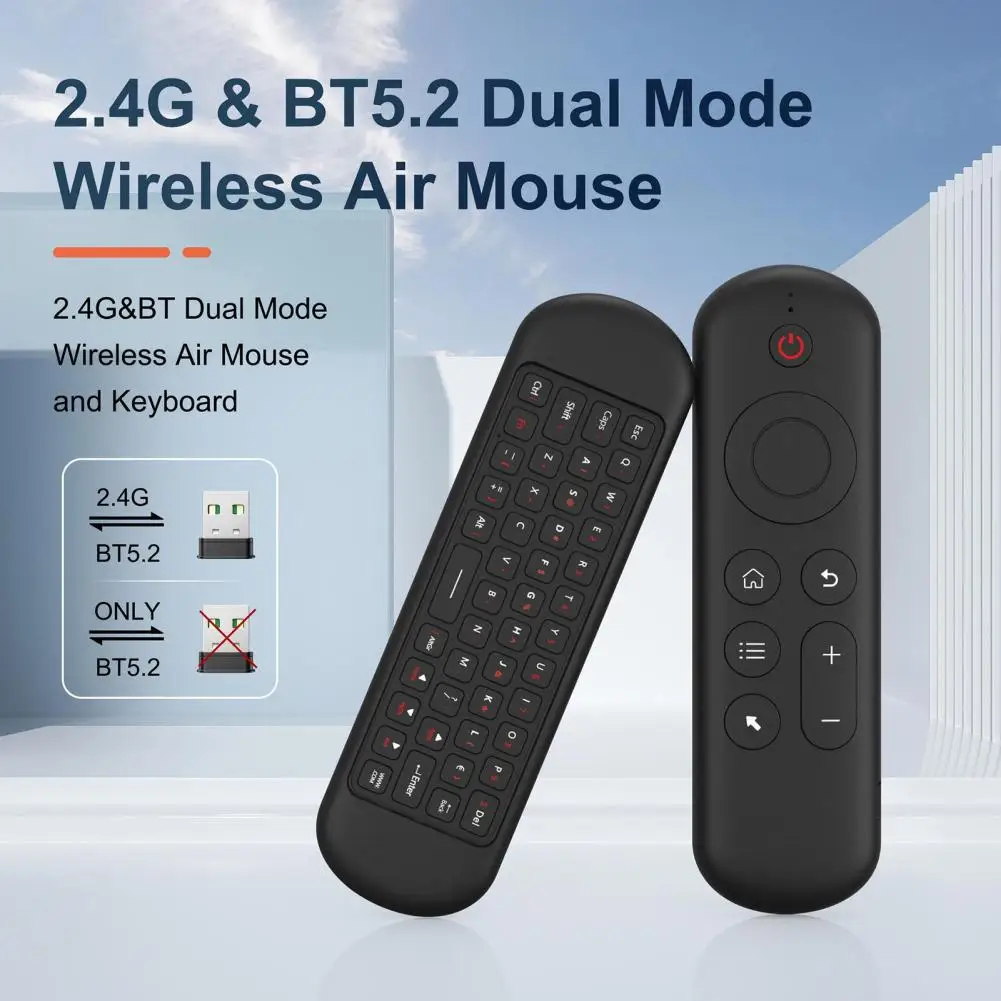 Remote Control Backlit Voice Air Mouse Mini Keyboard USB 2.4G Bluetooth Dual Mode for Android TV Box Laptop PC Tablet 