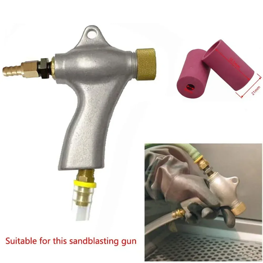 10 Pieces Sandblaster Gun Nozzles Sand Blaster Replacement Cylinder Ceramic Abrasive Tip for Blasting