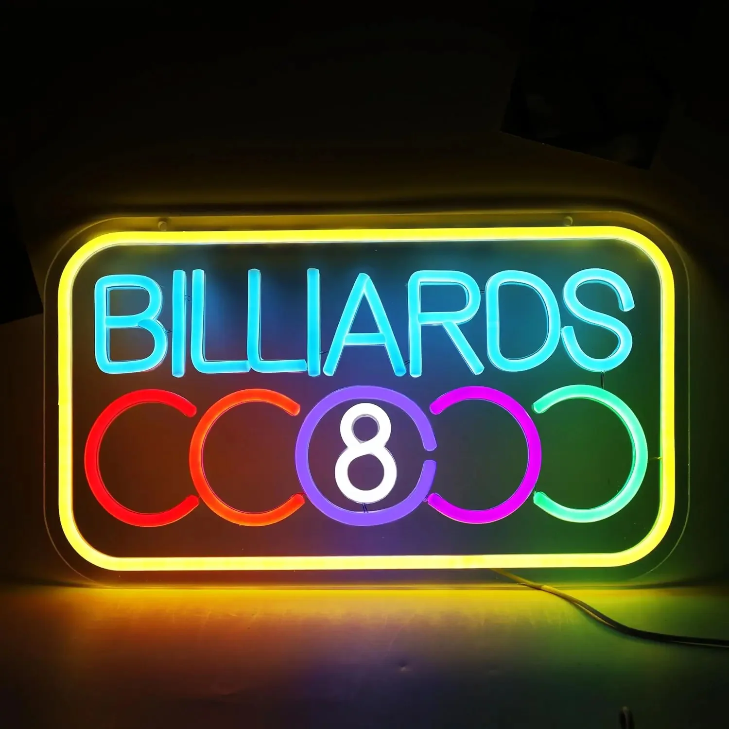 Custom LED Neon Sign for Billiard Room Luminous Letter Atmosphere Light Billboard Customizable