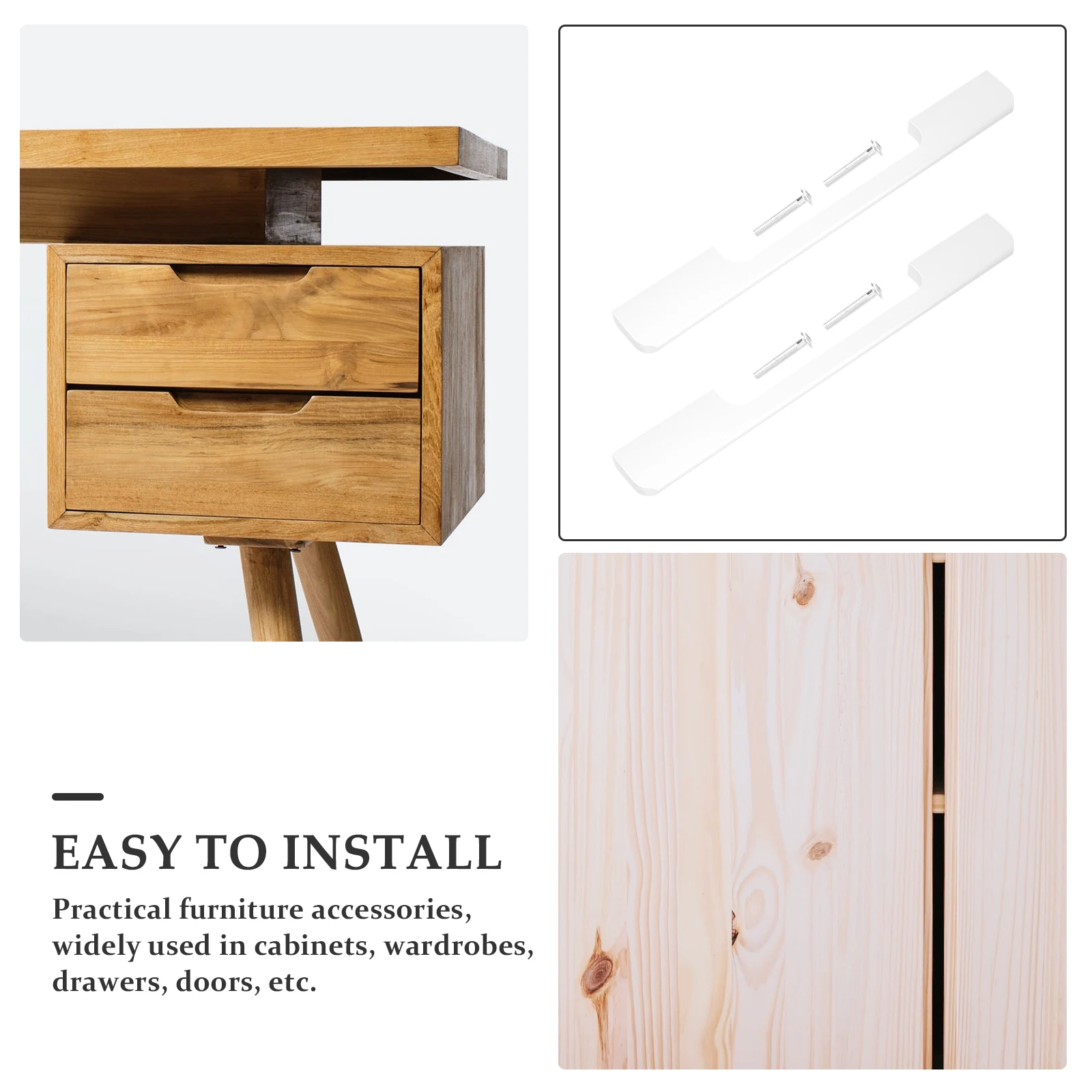 

2 Pcs Kitchen Cabinet Knobs Brushed Nickel Handle Drawer Pulls Closet Cupboards