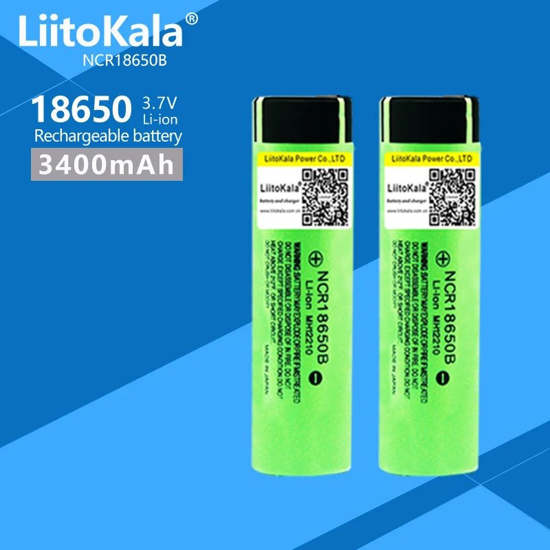 Liitokala nowa oryginalna bateria 18650 3400mAh li-lon akumulator NCR18650B bateria 3.7 V baterie