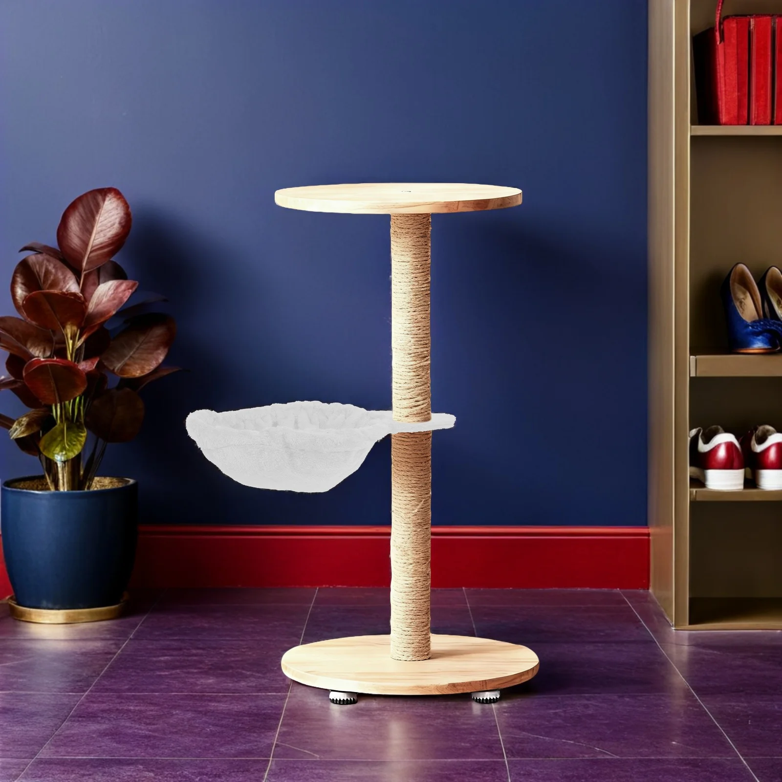 أرجوحة للحائط من الفلانيل الناعم المعلق على الحائط، عش تسلق القطط الداخلي، أرجوحة مريحة لشجرة القطط #2