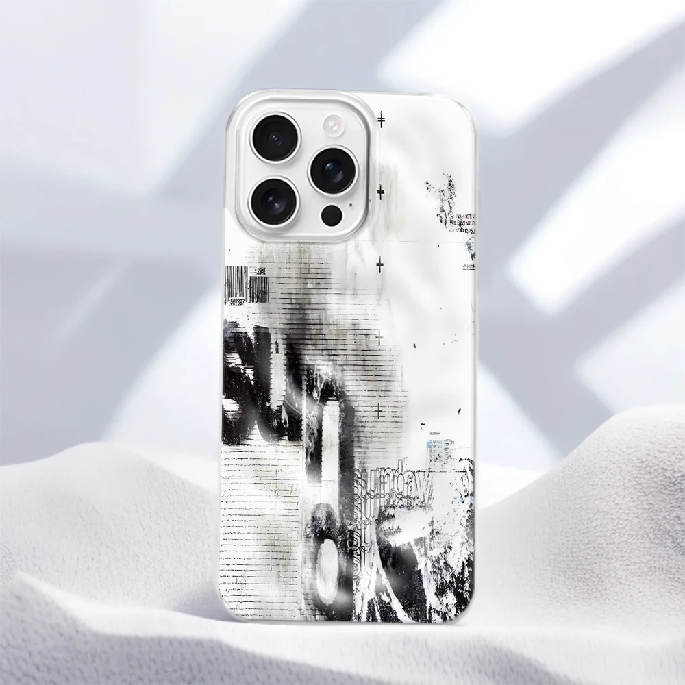 City Black Graffiti Phone Case Vintage Silicone Art Soft Glossy for iPhone Pro 12 15 Style 13 17 14 Air Max Plus Best 11 16