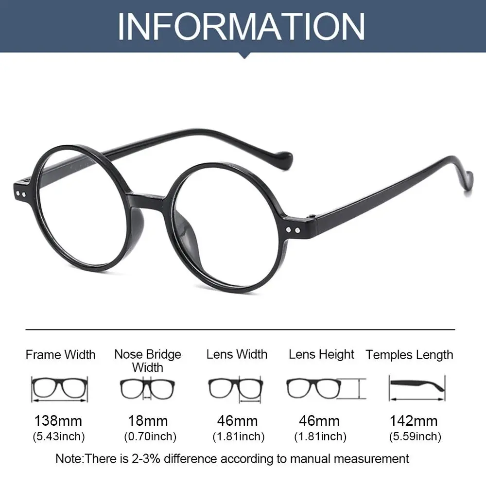 Classic Blue Ray Blocking Anti-Blue Light Glasses Ultralight PC Computer Goggles Y2K Eye Protection Round Eyeglasses Office view 6