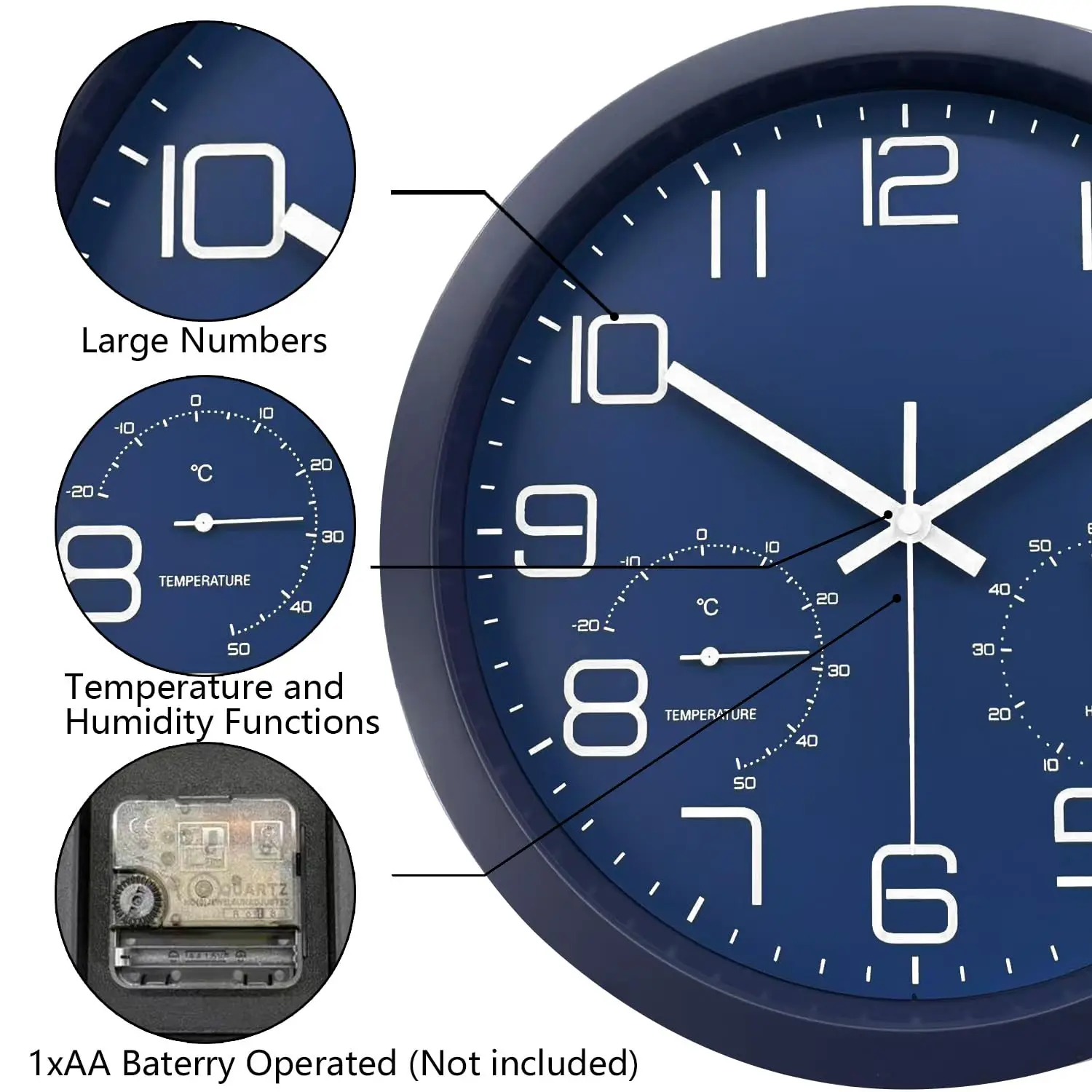 Thumbnail 4 - #33 Low Cost Large Decorative Wall Clocks That Work