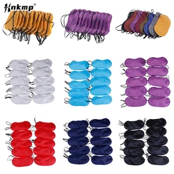 10Pcs Eye Cover Imitated Silk Sleep Eye Mask Sleeping Padded Eye Masks Shade Patch Women Men Blindfold Travel Sleepmasker
