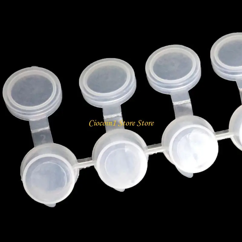 A3PC Small Paint Cup 6 Cells Paint Pots Strips Portable Clear Paint Storage Container