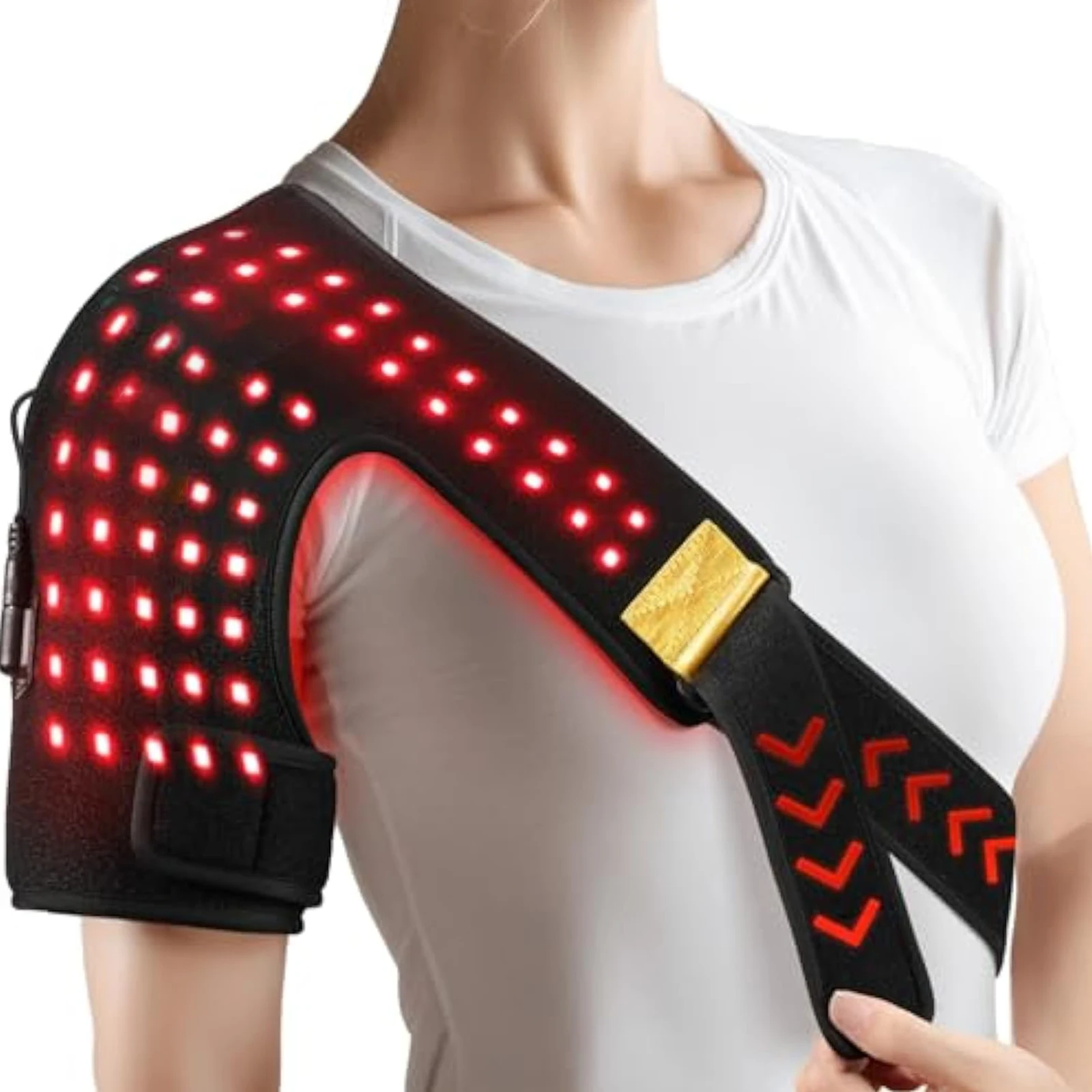 

Hot selling：Hot Sale Home Use 660nm 850nm Near Therapy Shoulder Wrap Belt with Heating Red Light Therapy Shoulder