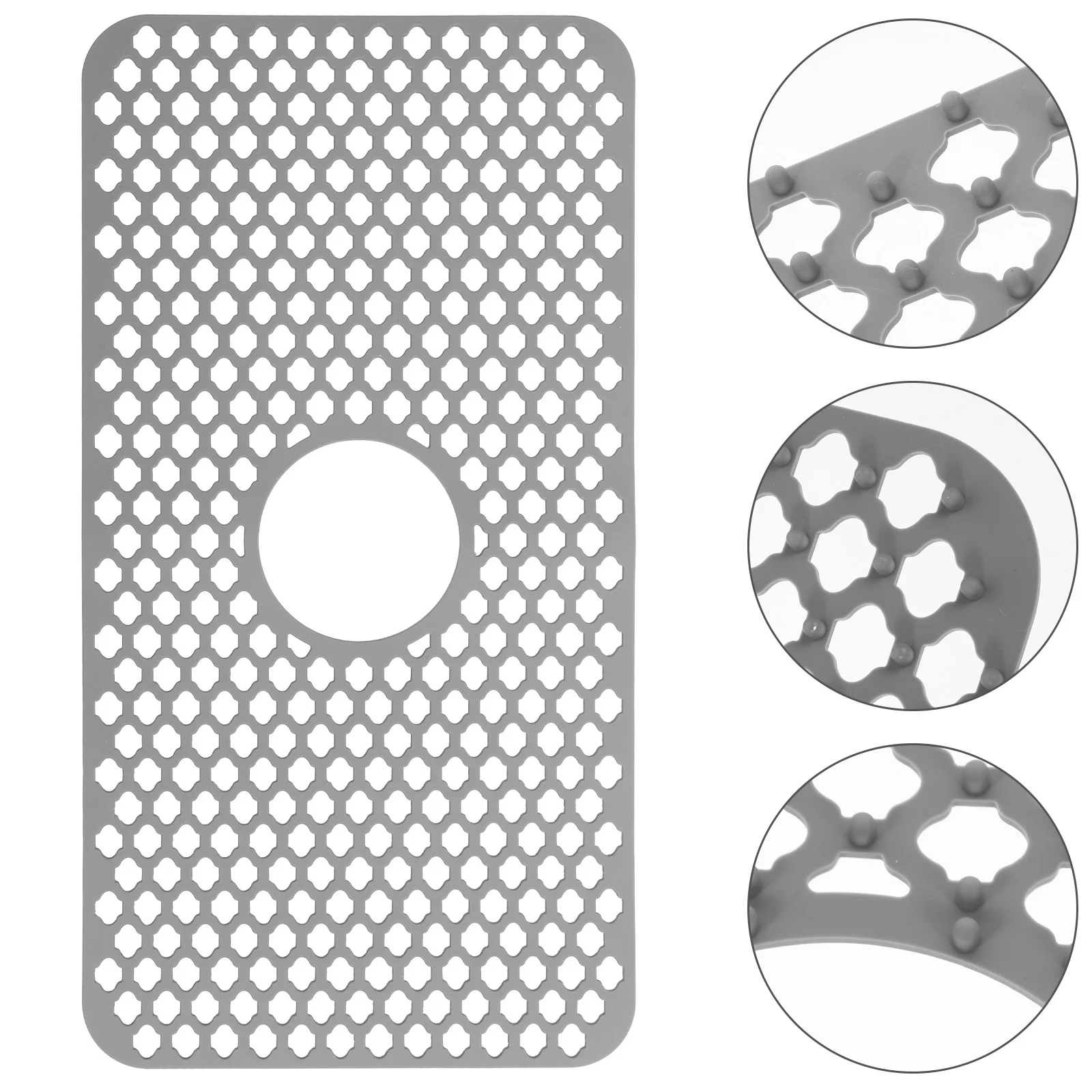 

Silicone Kitchen Sink Mat Non-Slip Protective Draining Pad Fast Drying Sink Protector Household Use Kitchen Supplies
