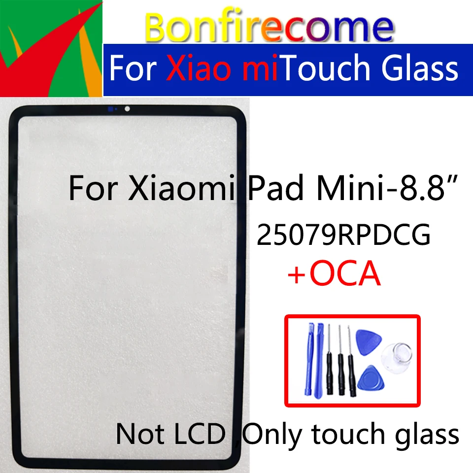 

Стекло с OCA-покрытием для ремонта, 8.8'' для Xiaomi Pad Mini 25079RPDCG, сенсорный экран, передняя крышка, внешняя панель, замена