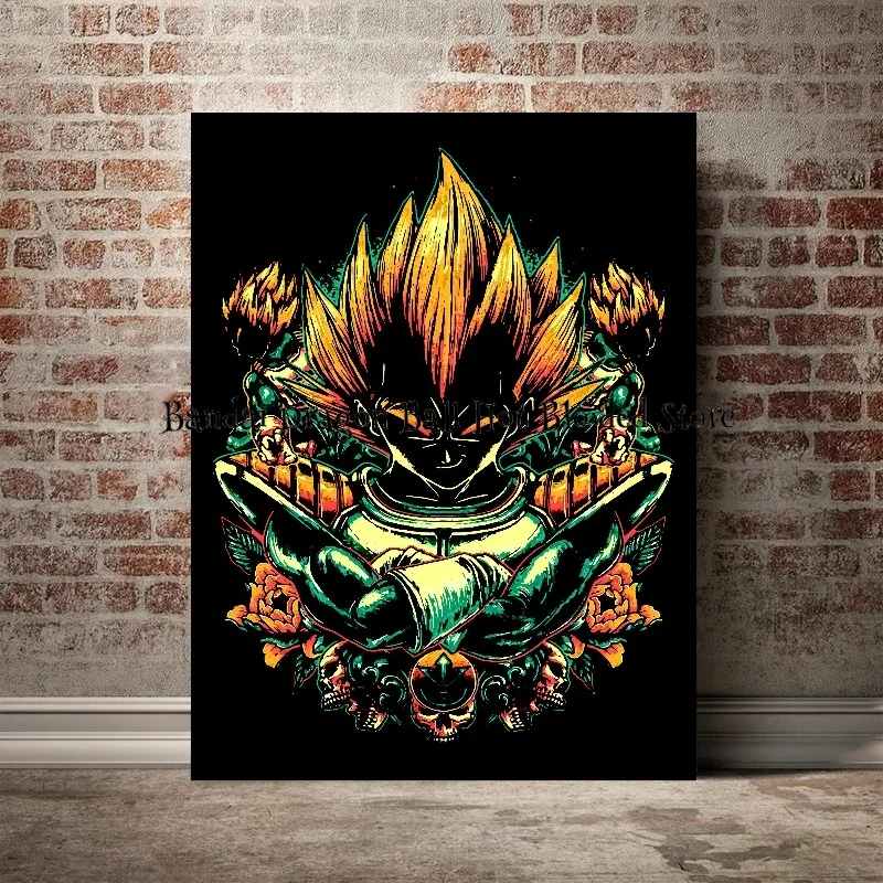 Dragon Ball HD Anime Figures Wall Art Poster, Toile, Peinture, Goku, Vegeta, Moderne, Chambre, Décoration de la maison, Peinture, Birthirak Gifts