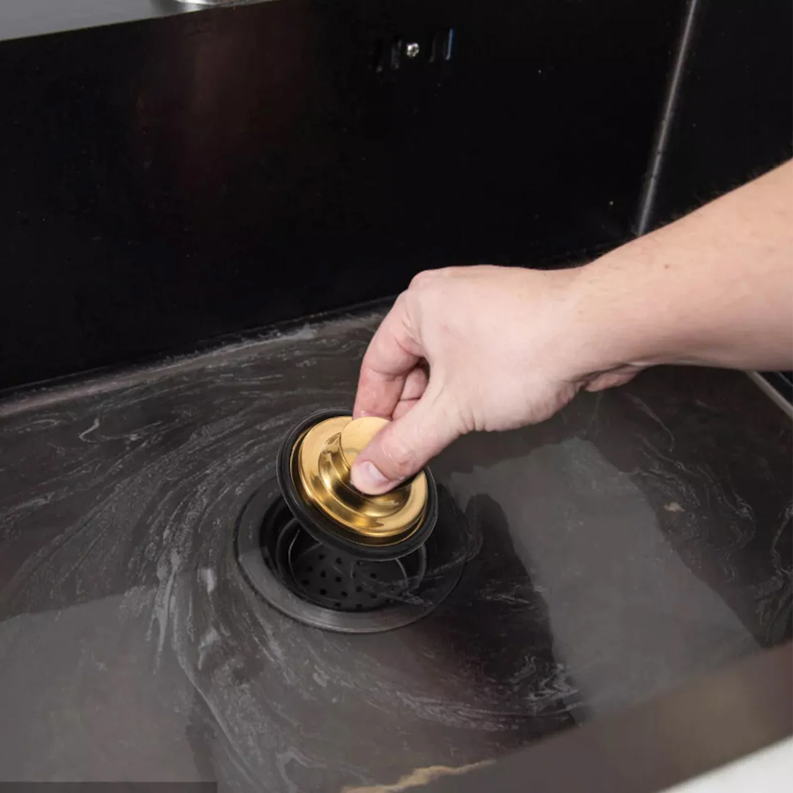 Drainage Management Kit Gold Sink Basket Kitchen Decoration Kitchen Accessories Modern Aesthetic Protects Plumbing