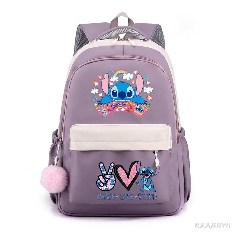 Lilo i Stich Mochila torby szkolne dla dzieci dzieci Cartoon Anime 3D Print duลผe podstawowe Bookbags chลopiec dziewczyna plecak