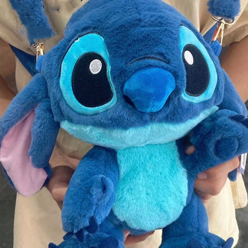 New Stitch Doll Backpack Anime Disney Girl Jk Plush Doll Large Capacity Snack Cosmetics Storage Creative Backpack Birthday Gifts