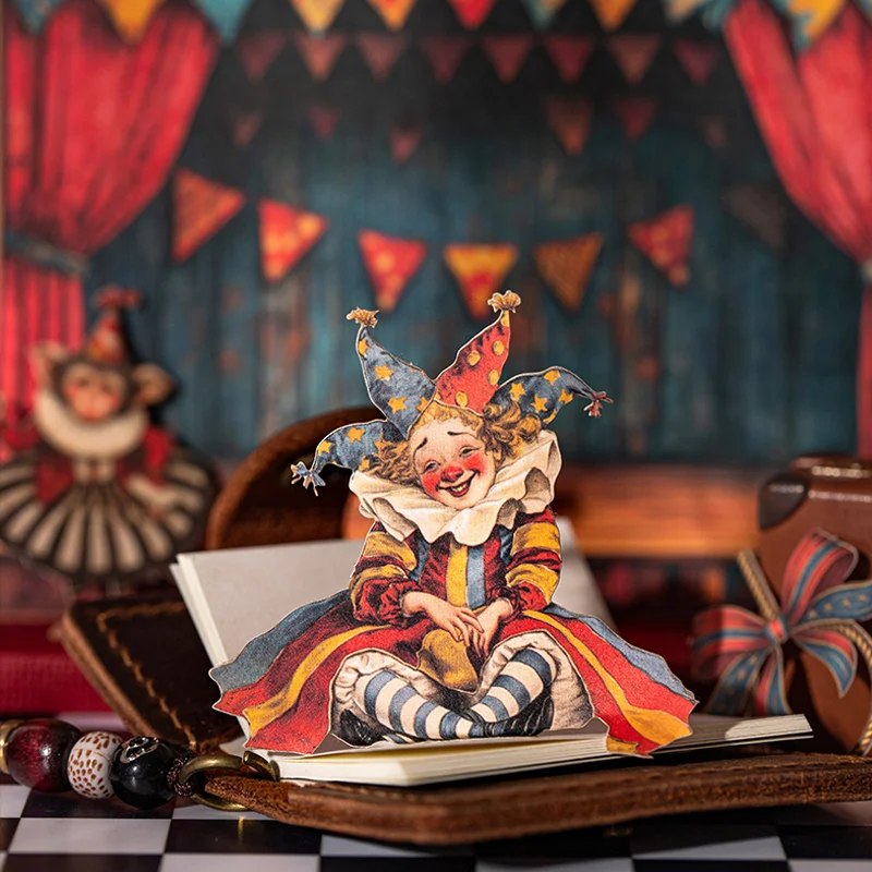 

Paper Mr. Punk Joker Landscape Stickers 15 sheets/pack Carnival Party Joker Performance Scene Sticker Family Handbooks Decoratin