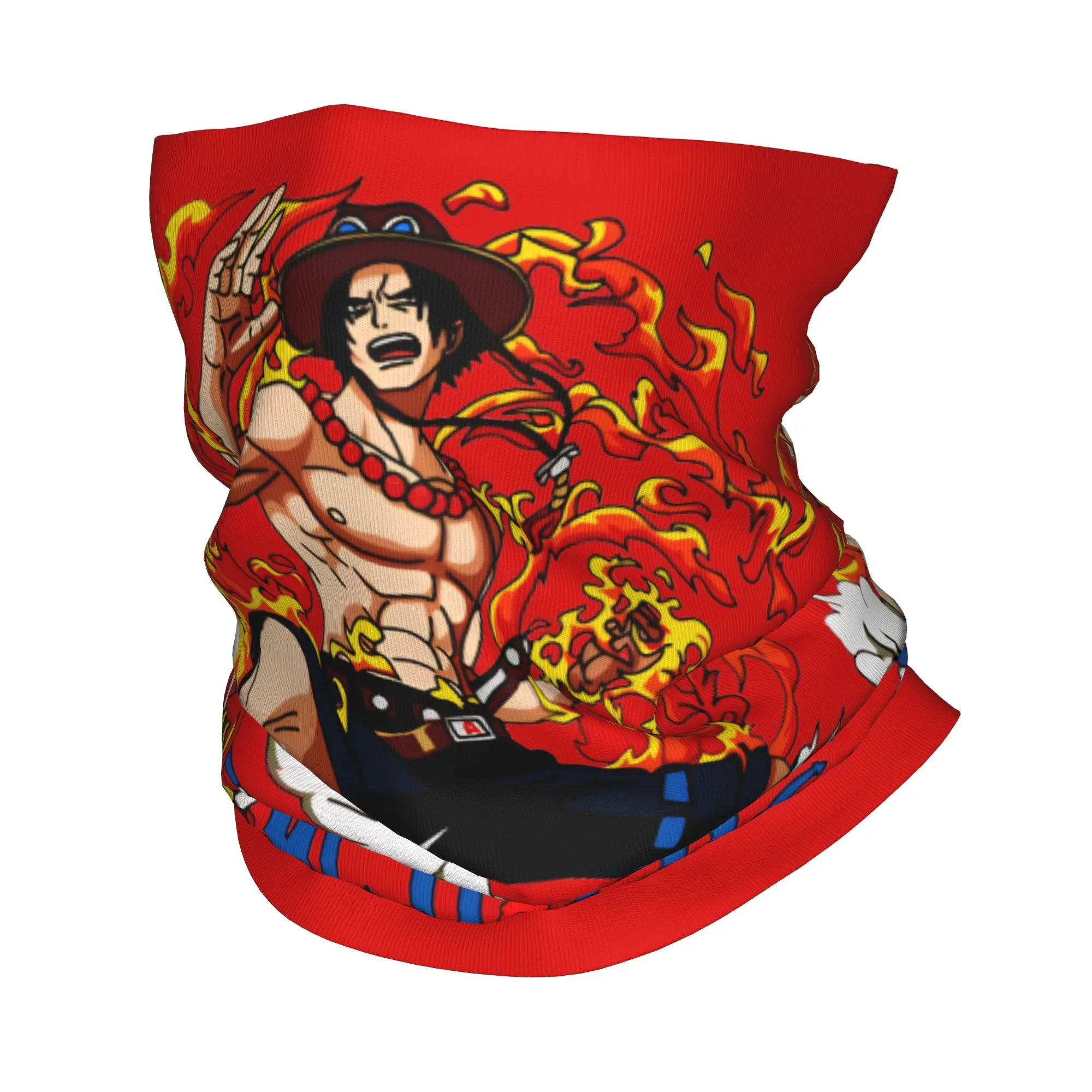

Многофункциональный дышащий бафф-бандана One Piece Ace Fire с принтом, для лица и головы, унисекс, для взрослых, для велоспорта