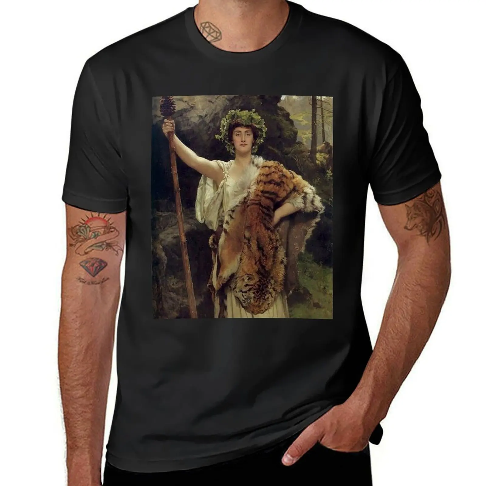 The Priestess of Bacchus - James Collier T-Shirt tops sweat heavyweight t shirts for men