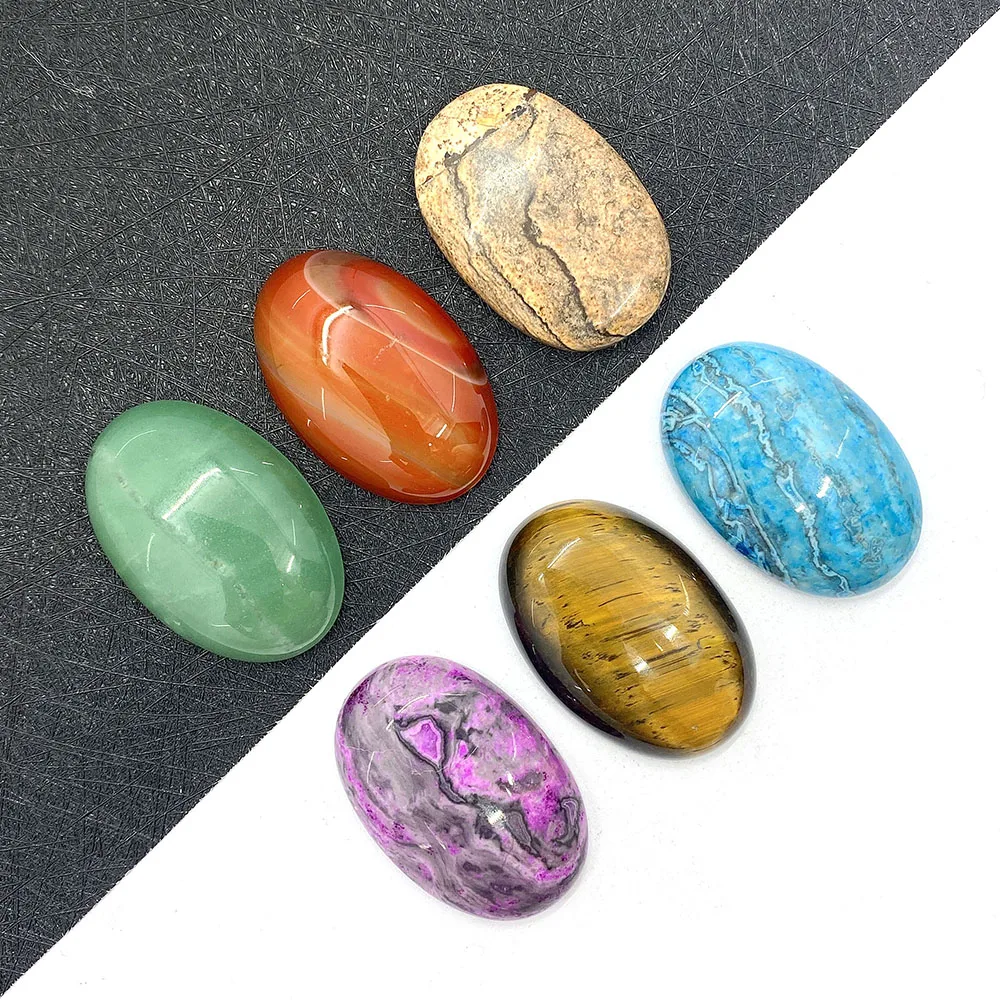 Cabochon en Pierre Naturelle, Perles promenales CAB, Agate, Œil de Tigre, Aventurine, pour Bijoux, Anneau de Direction, Accessoires de Bijouterie DIY