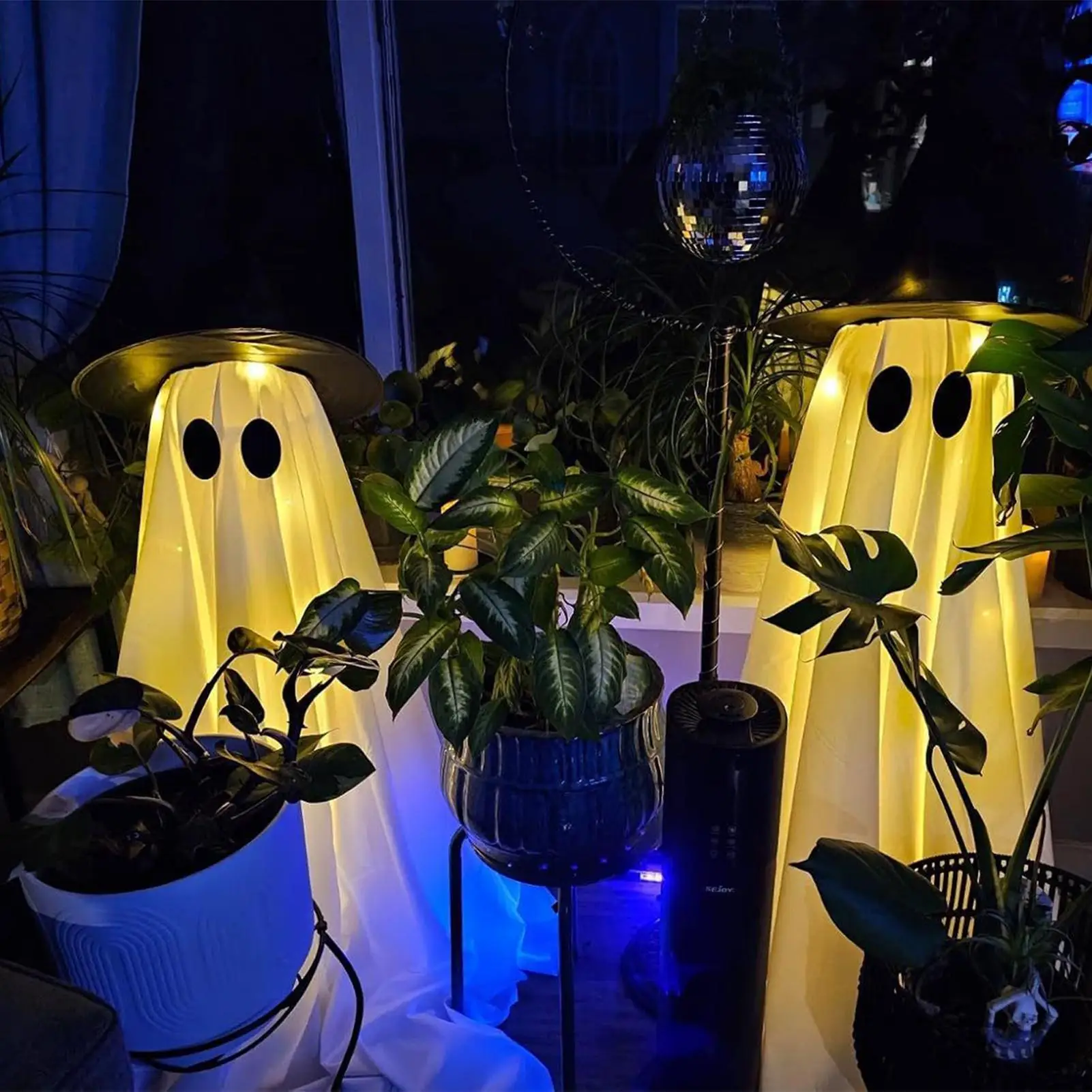 

Призрачный светящийся декор, страшный фестиваль, уличный декор, светящееся украшение для двора на Хэллоуин для газона, крыльца, комнатная дорожка, кладбище