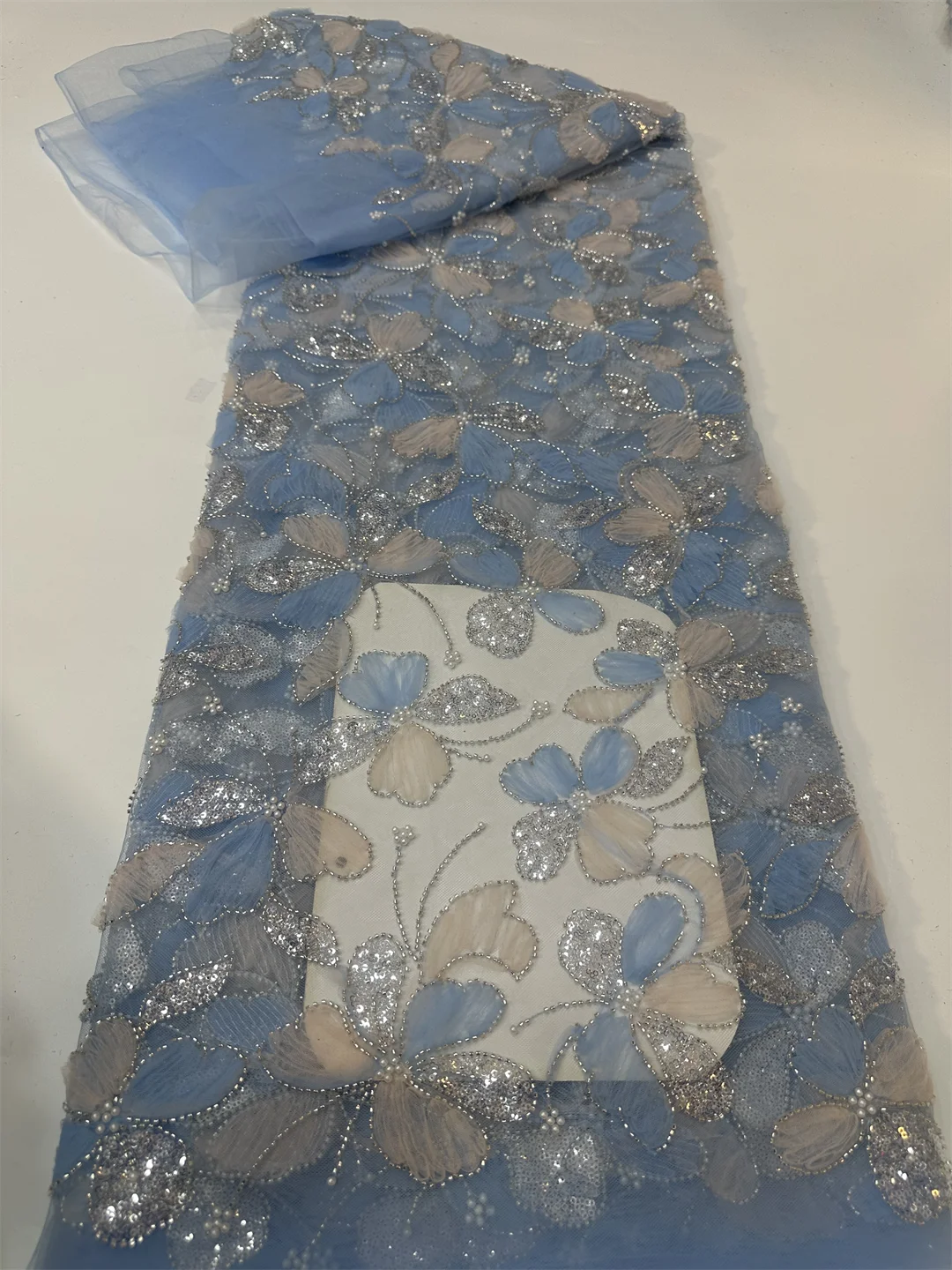 Лидер продаж, африканская кружевная ткань с бисером, французская свадебная кружевная ткань с блестками, мода 2025, нигерийский тюль, кружевная ткань, вечернее платье, шитье