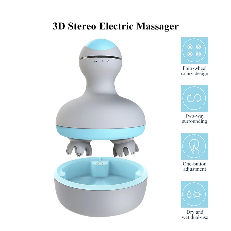 original MINI Head Massager 3D Stereo Massage Wet And Dry 6 Kinds Massage Manual Massage Instrument Smart Home 2