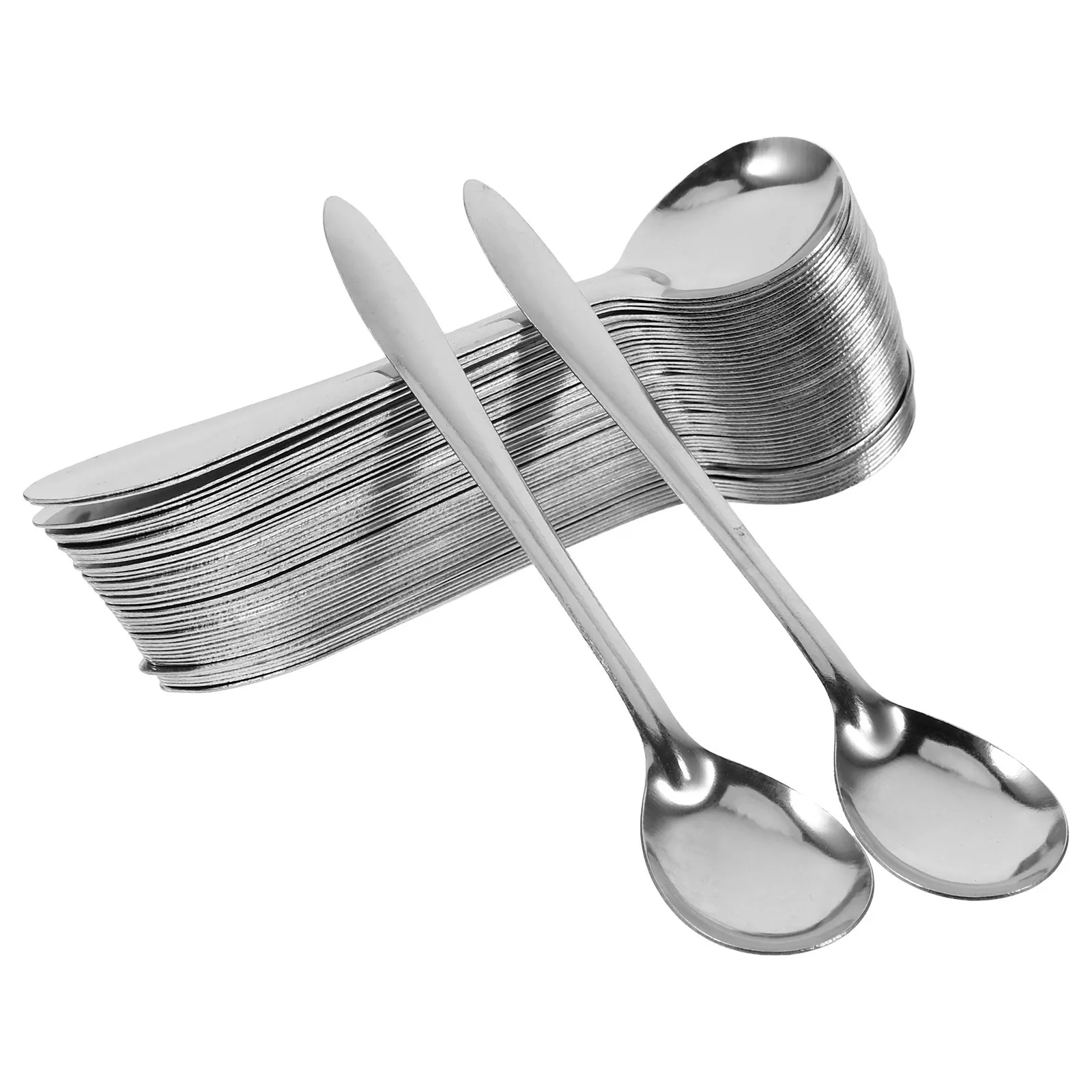 

100Pcs Coffee Spoon Stainless Steel Practical Stirring Scoop Dishwasher Safe for Coffee Tea Dessert Stirring Scoop