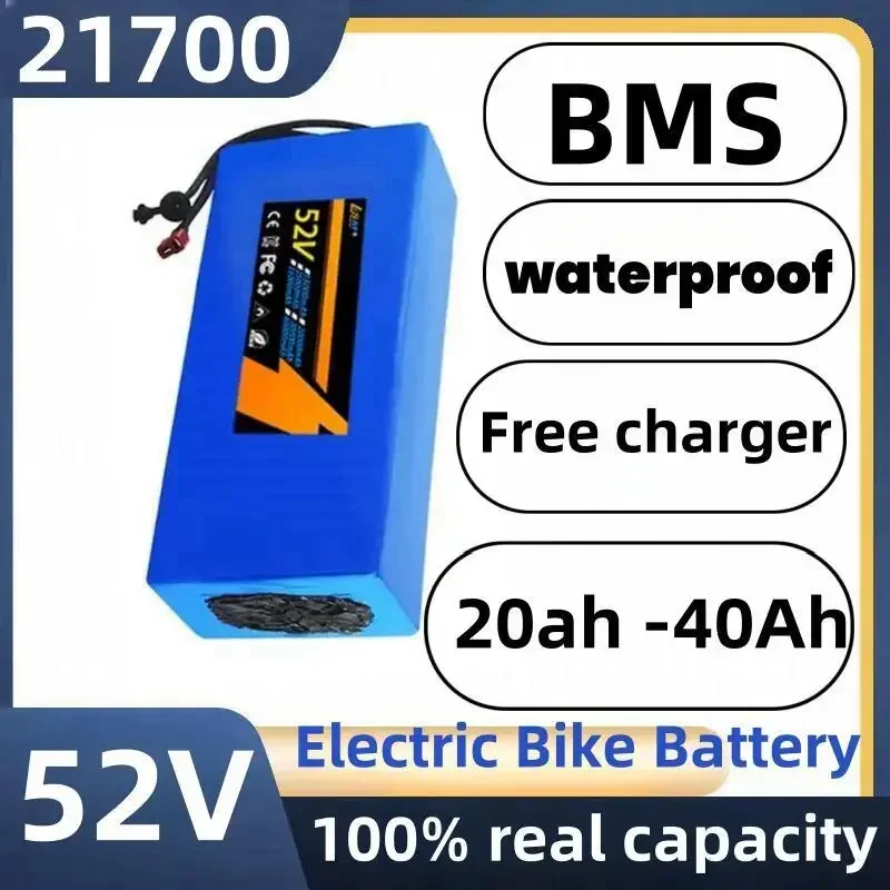 

NEW 52V 20ah 30Ah 35Ah 40Ah Lithium Battery Pack 52V Electric Bike Battery 58.8V Lithium Battery Pack ,21700 52V with BMS