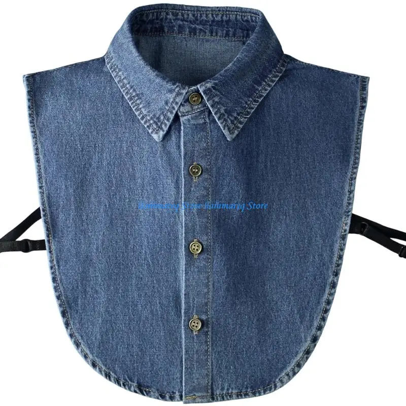 573B Lightweight Easy Wear Shirt Collar Replacement Trendy Half Shirt Blouse