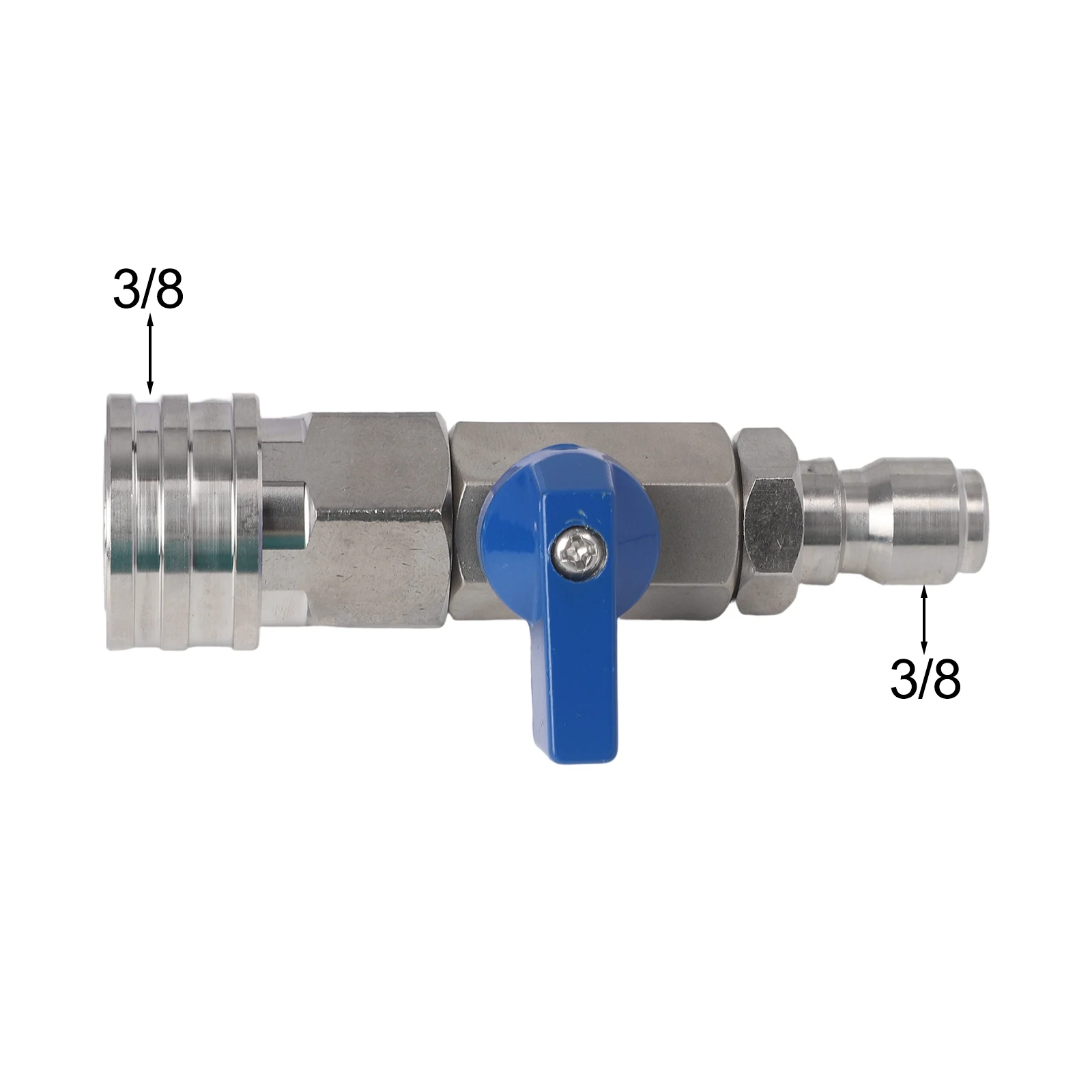 Stainless Steel Ball Valve Kit 3/8 Inch Designed for High Pressure For Power Washers with Easy Operation and Leak Prevention