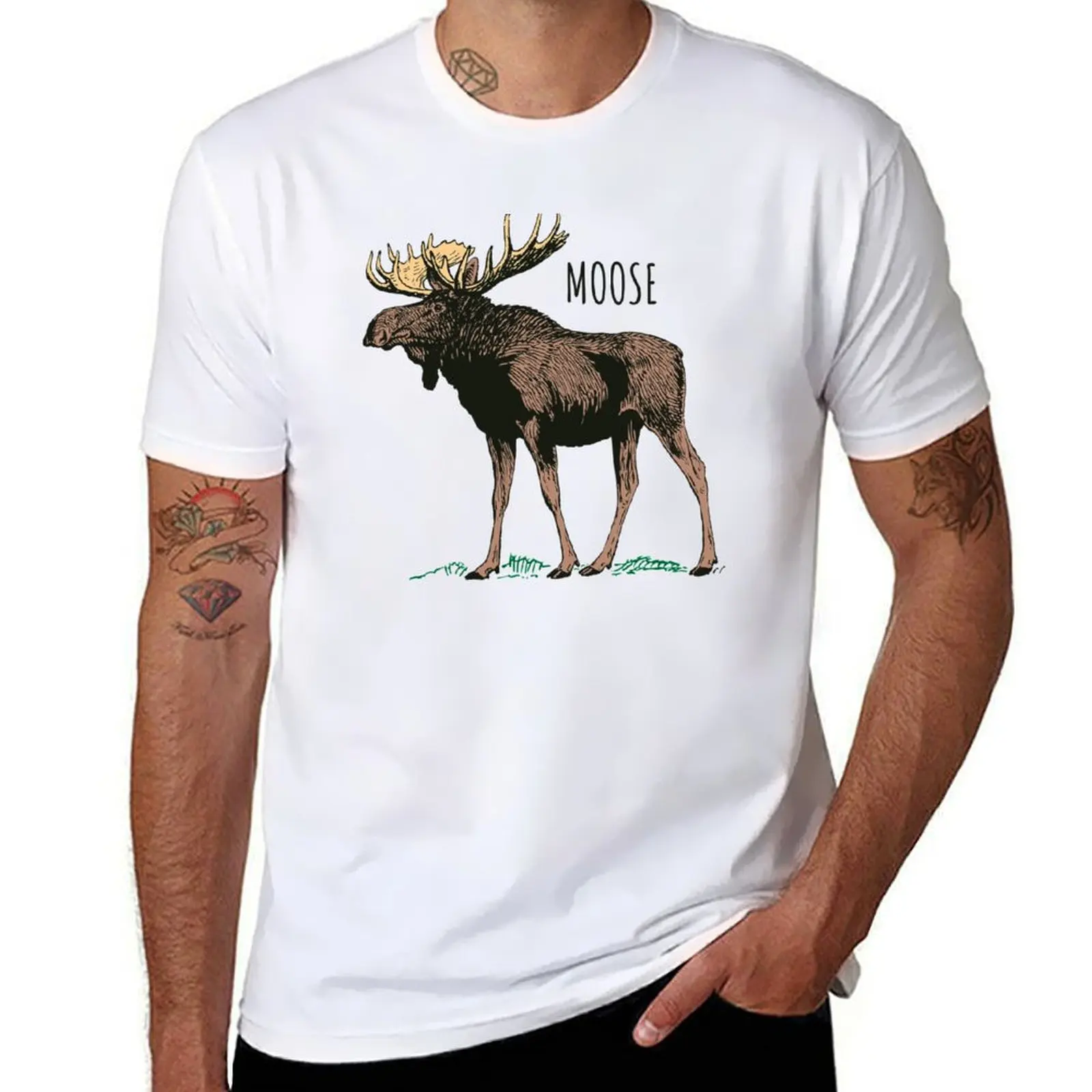 

American Moose T-Shirt t shirts for man cotton t shirt man designer T-Shirt