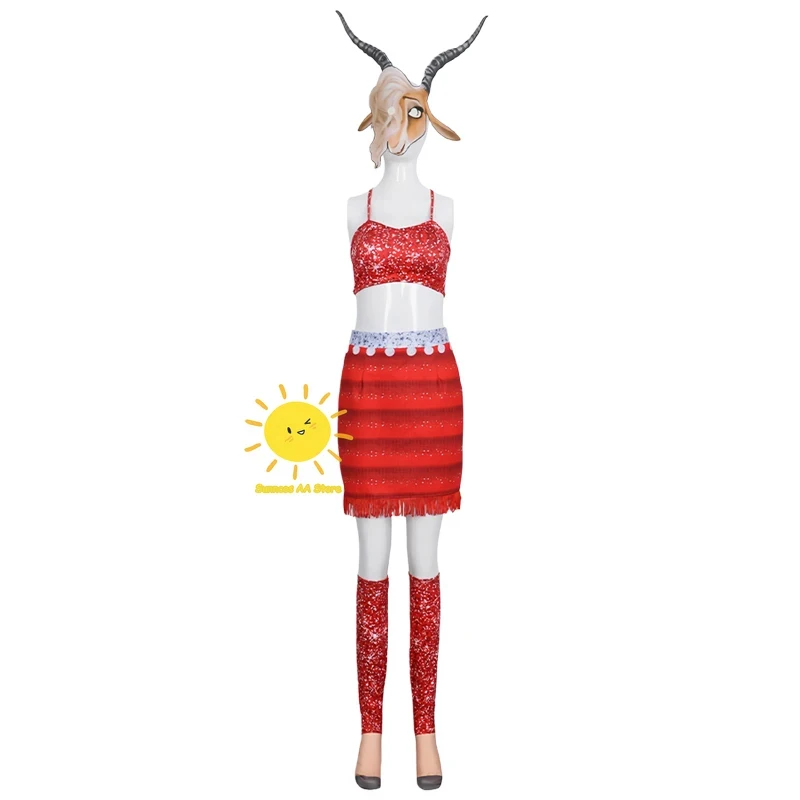 

♥Halloween Cosplay Costume Beast Kingdom Zootopia 2 s Vest Skirt Bodysuit Gazelle Sutis Carnival AdultNew 2026 Topspeed Cos