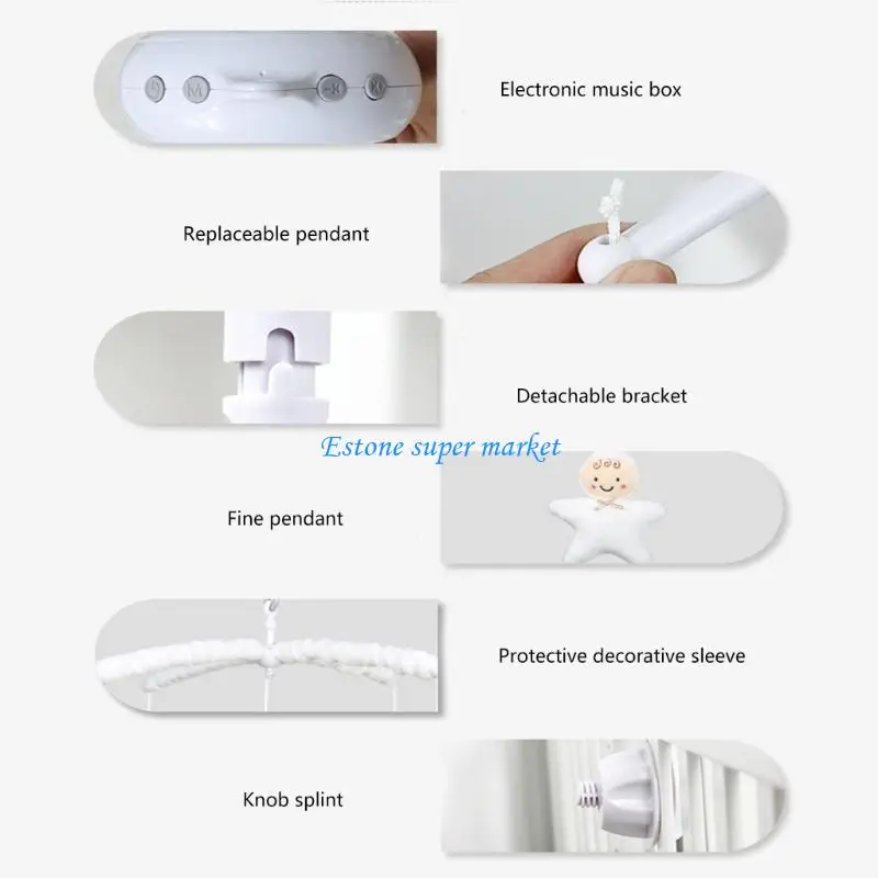 090B Âm Nhạc Chuyển Động Nôi Bé Động 35 Bài Hát Chuyển Đồ Chơi Khung Có Thể Tháo Rời