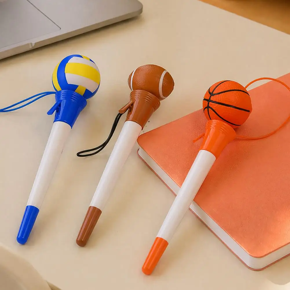 Sport Funny Writing Pen, Volleyball/Tennis/Rugby/Basketball/Football/Baseball Design Gel Pens, For Sports Fans And Students