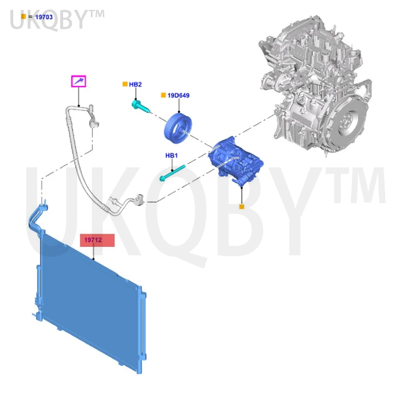 apply Fo rd Wi ng Be at 18 1.0T heat dissipation network H6BZ19712C