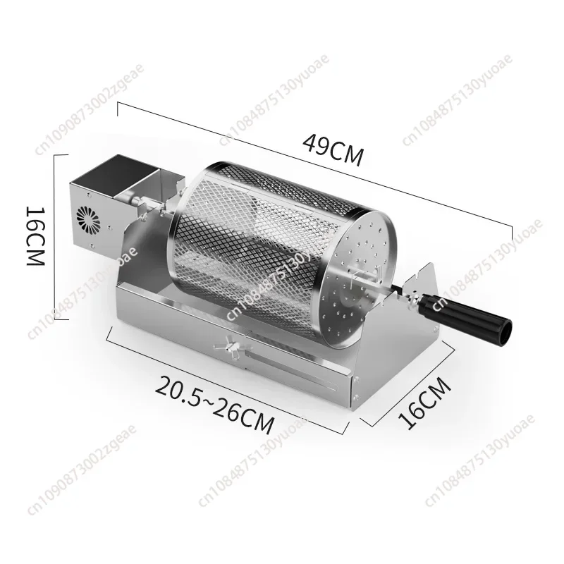 BBQ Cage BBQ Stainless Steel Rolling Tube Barbecue Net Smoked Roast Meat Round Grill Grill Basket Rotates Auto Rotate