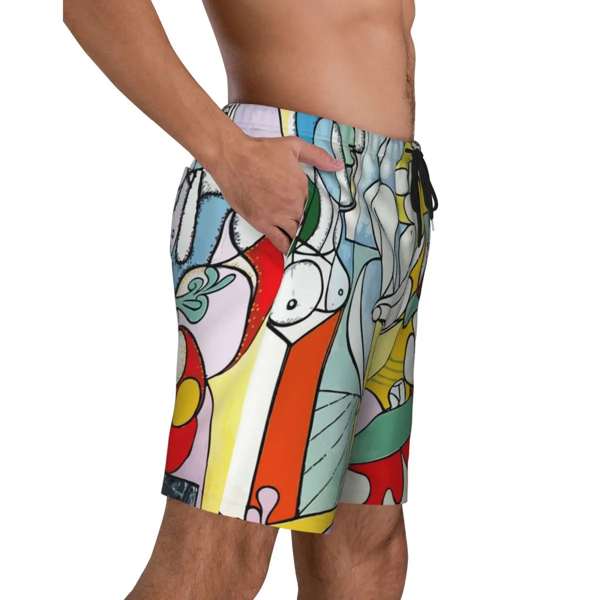 Pablo Picasso The Sculptor Board Shorts Men Casual Beach Shorts Briefs Quick Dry Swimming Trunks