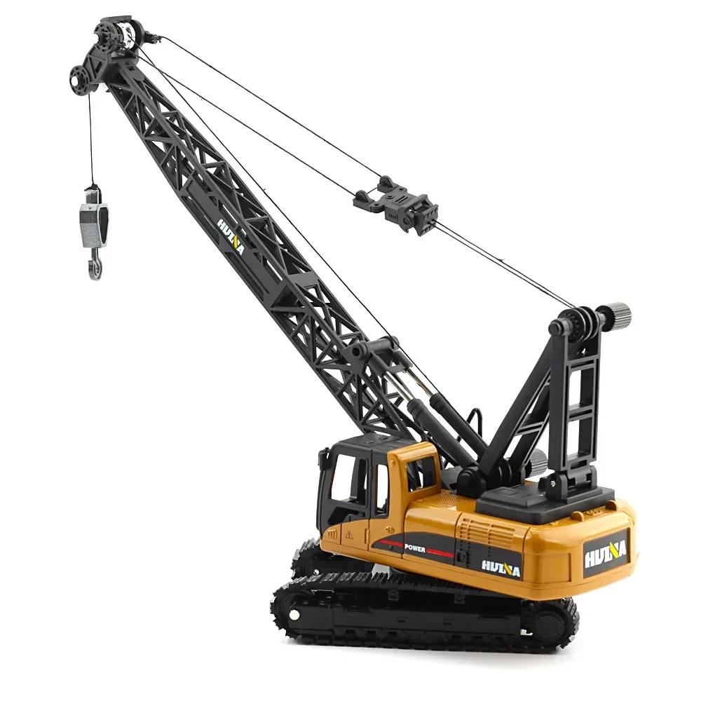 HUINA 1/50 Simulation Alloy Tower Crane Truck Model Kids Toys Inertia Engineering Vehicle Construction Car Boys Birthday Gifts