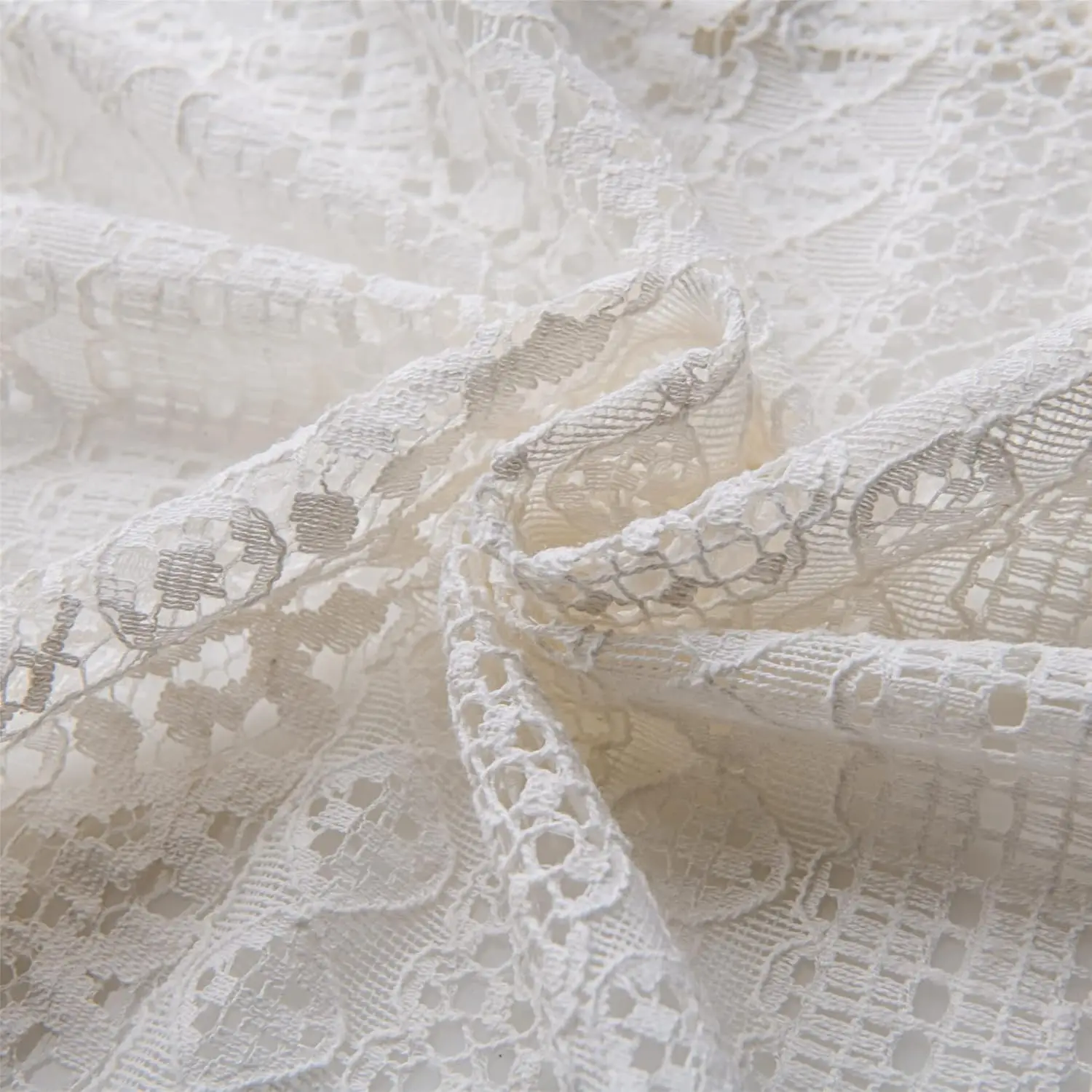 Boho Crochet Lace Kitchen Curtain 4