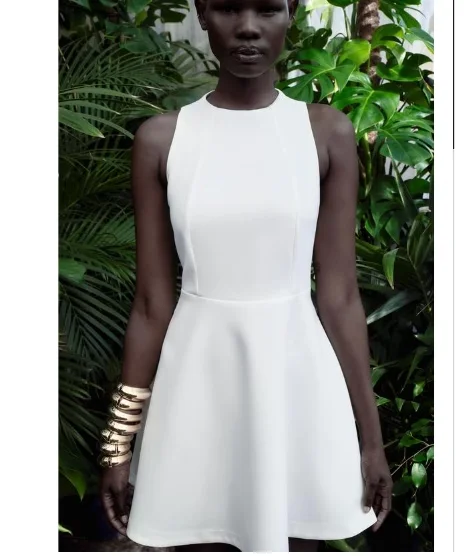 Summer 2024 Women's A-Line  Dr Commute Sle Svel round Ne Other Materials 00% Spring Summer Collection