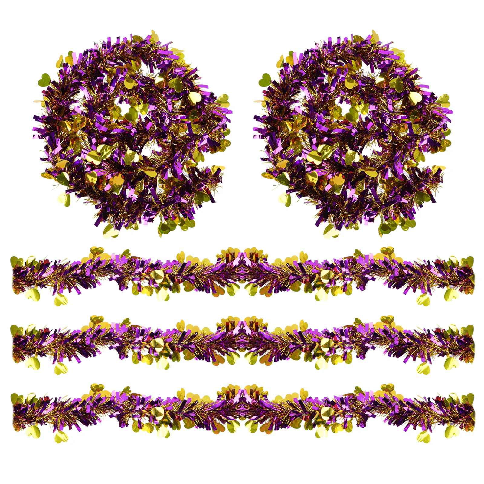 

5Pcs Tinsel Garlands Super Long Glitter Hanging Decor for Party Carnival Festival DIY Decoration Prop Scene Layout Pendant