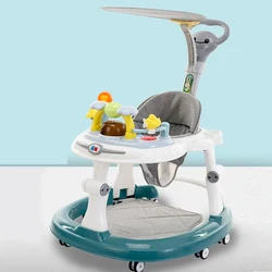 Multi-Function Anti-Rollover Foldable with Music Baby Walker   with Wheels Child Walking Assistant Hand Push Stroller