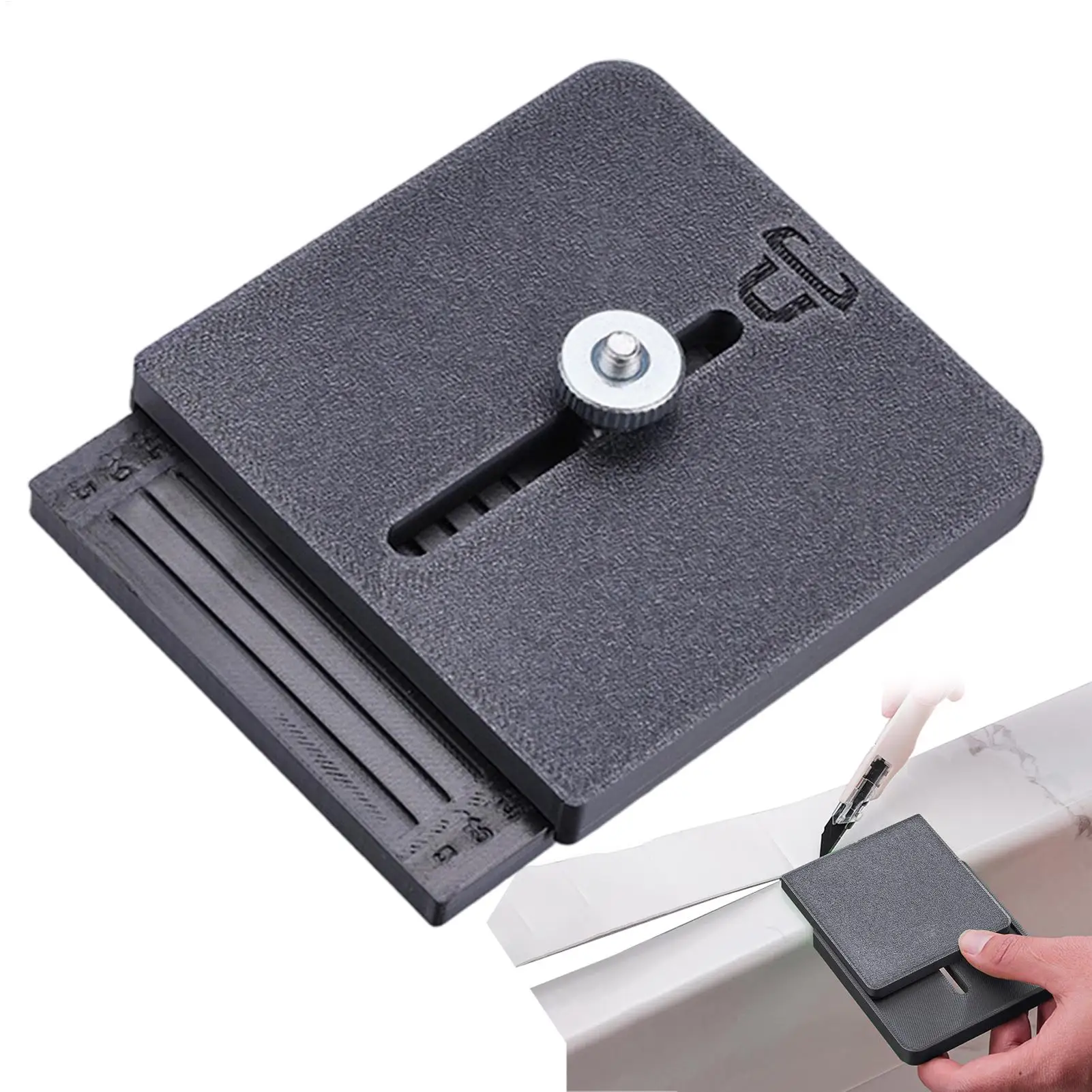 Multipurpose Edge Trimming Guide Anti-Slip Precision Portable Adjustable DIY Edge Wrap Cutting Template Tool For Cabinet Door