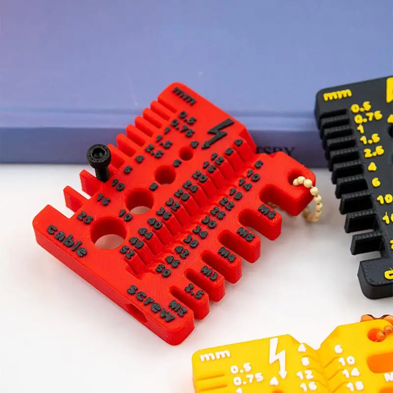 /KQM/Portable Nut And Drill Bit Thread Checker 3D Printed Wire Screw Measuring Tool Screw Drill Bit Gauge For Nuts Bolts Threads