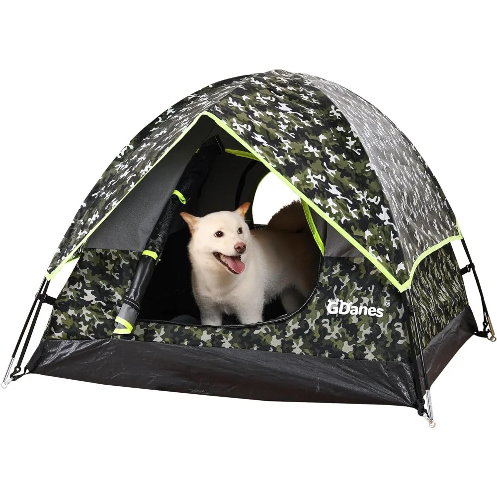

Camouflage Dog Tent House - Portable Indoor/Outdoor Dog Bed with Soft Pad for Large Dogs, 42 x 42 x 32 Inches