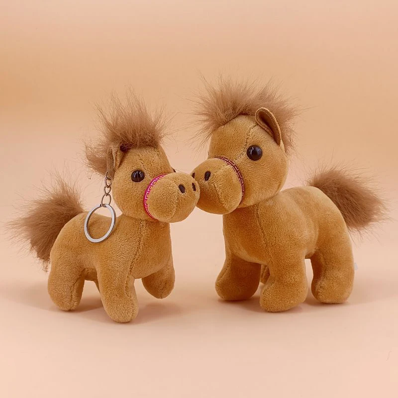 1 قطعة لطيف الحصان ألعاب من نسيج مخملي المفاتيح الكرتون لينة محشوة دمية قلادة مفتاح السيارة حقيبة الظهر الديكور