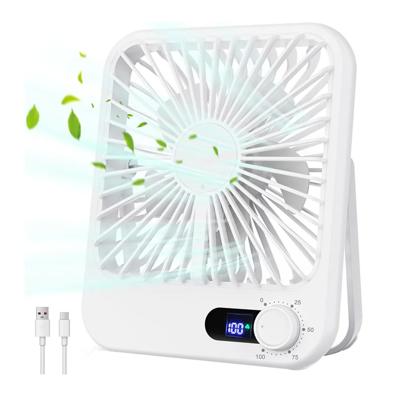 

X11A Travel Fan Forsleeping Small Desk Fan Quiet 180°Tilt Adjustable Personal Fan White