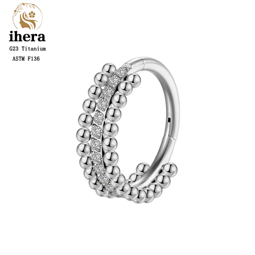 ASTM F136 Titanium Nose Rings Septum Clicker Ring 16G CZ Ear Cartilage Tragus Conch Daith Helix Earrings Hoop Piercing Jewelry image 3