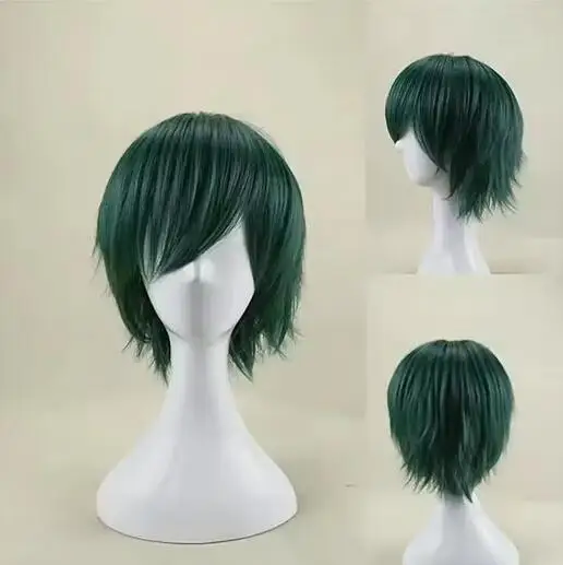 Synthetic Hair Layered Short Straight Mint Green Cosplay Wig