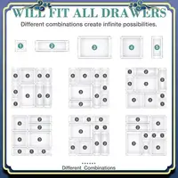 Set 16 piezas organizadoras transparentes - 17.89 € Set 16 piezas organizadoras transparentes