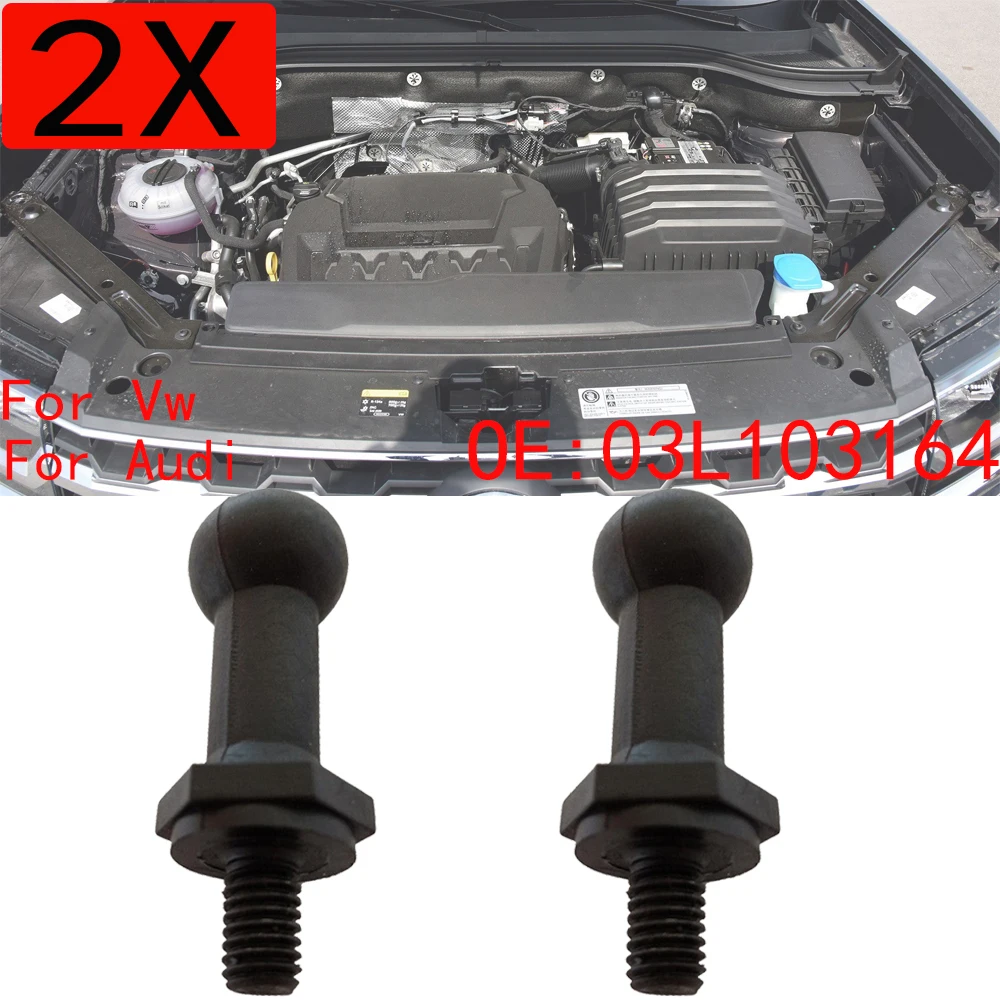 2X Engine Front Engine Cover Ball Mounting Bolt 03L103164 For VW Jetta Passat Tiguan Audi Seat Skoda